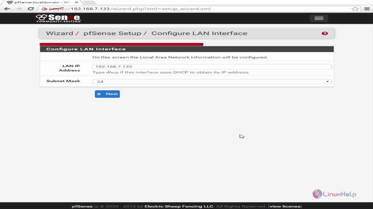 LAN configuration