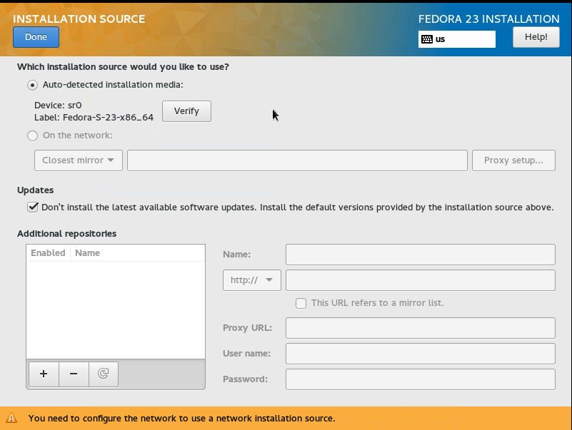 installation source