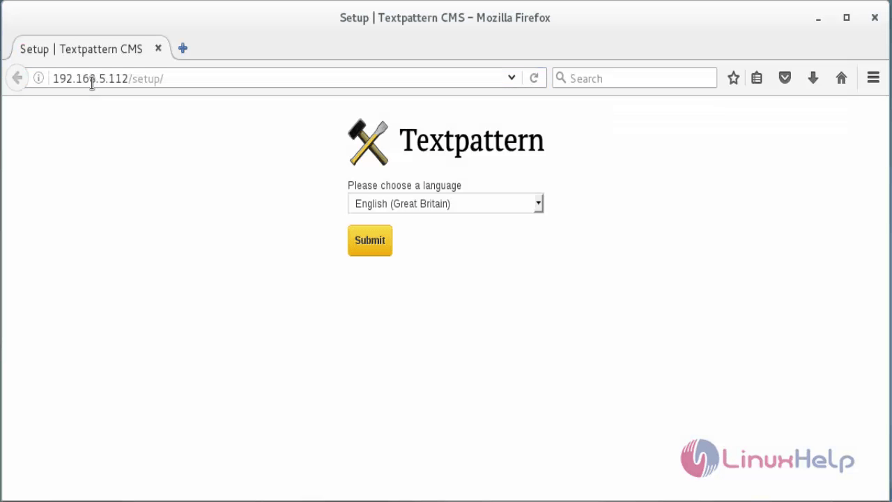 Installation-TextpatternCMS-content-management-systems-CentOS7-Open-browser 