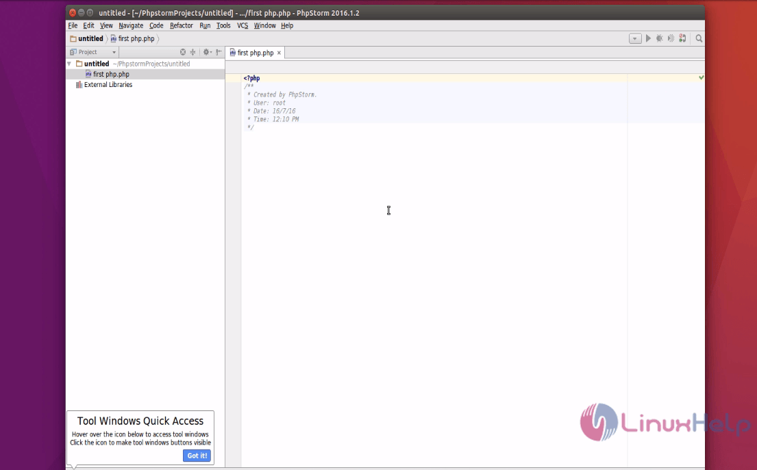 installation-PhpStorm-IDE-for-PHP-developers-Ubuntu-16.04-php-source-code-editing-page