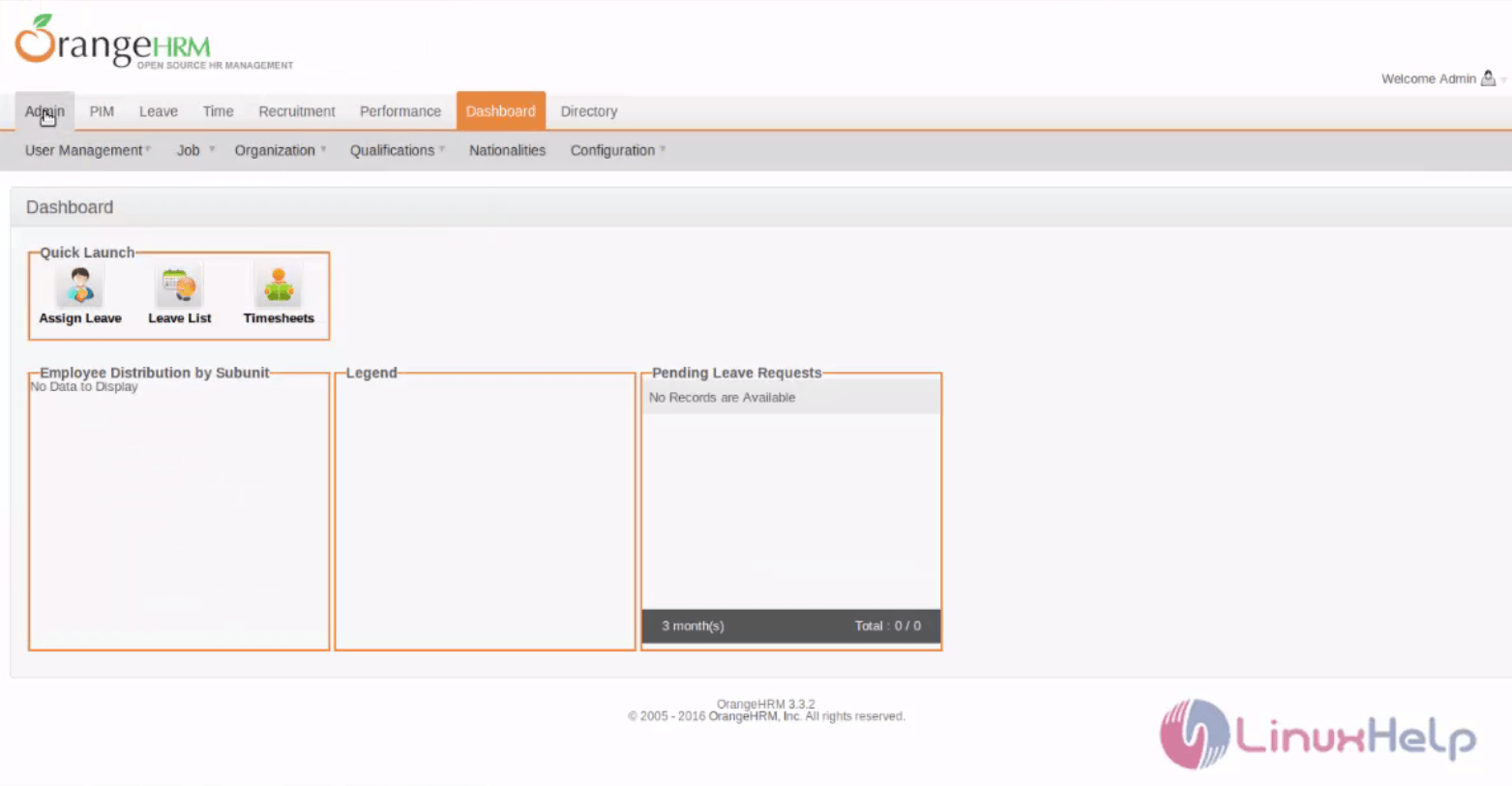 Installation-OrangeHRM-Human-Recourse-Management-system-Ubuntu-dashboard 