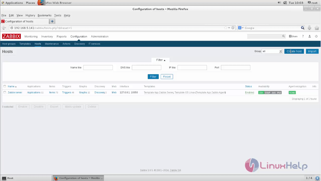 Zabbix-Create-Host