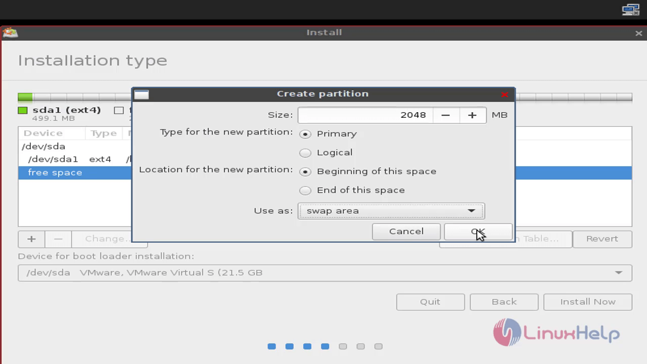 Peppermint-OS-swap-area