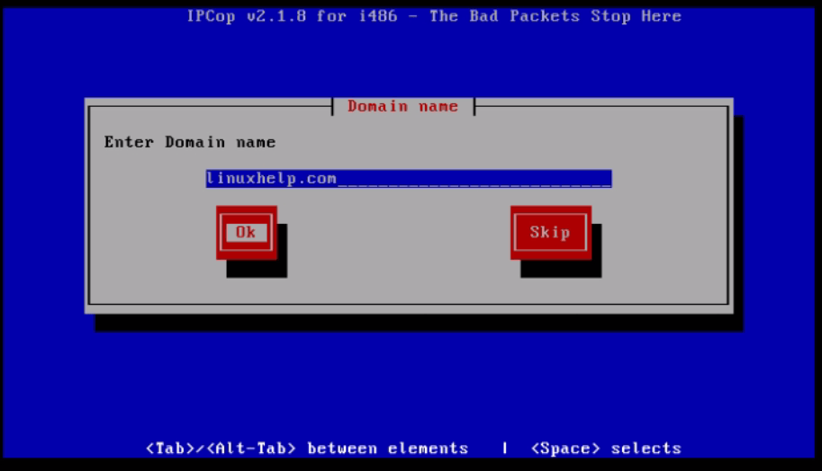 Installation-IPCop-manages-firewall-appliance-Linux-net-filter-framework-Set-domain-name