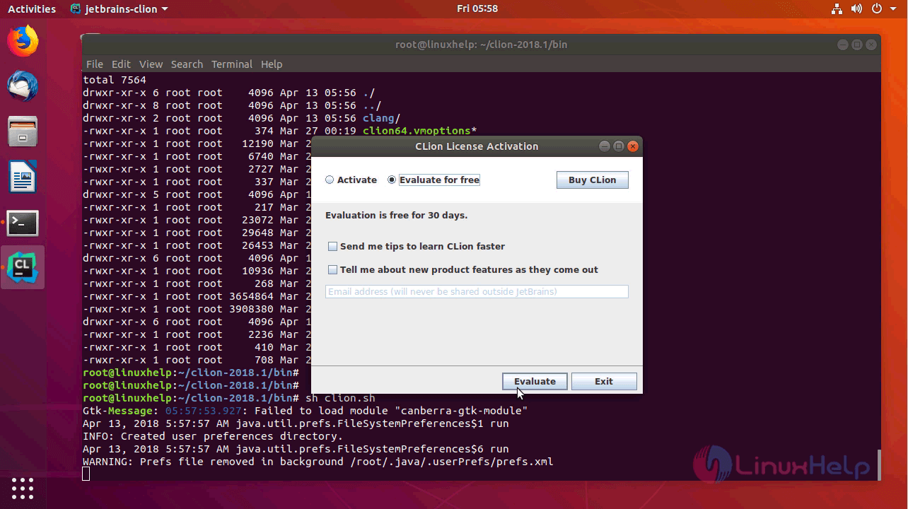 install clion linux