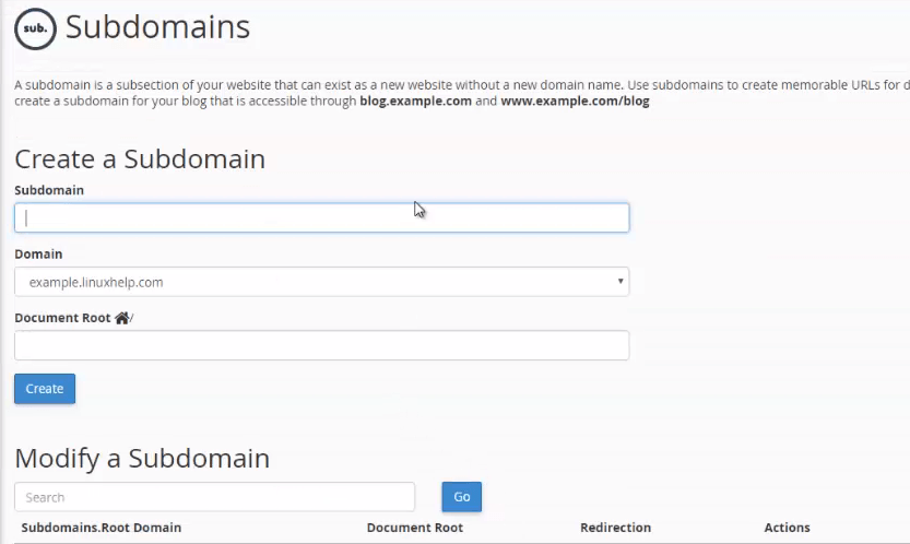 subdomains