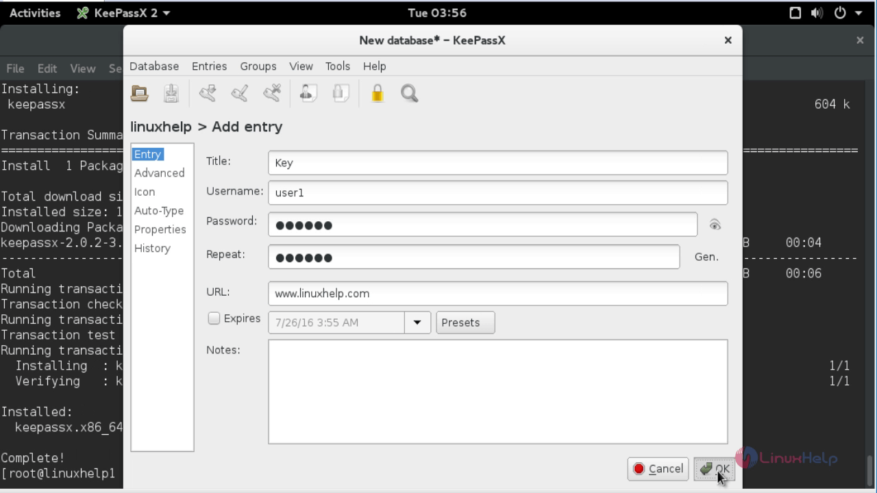 installation-and-password-management-keepassx-Linux-details