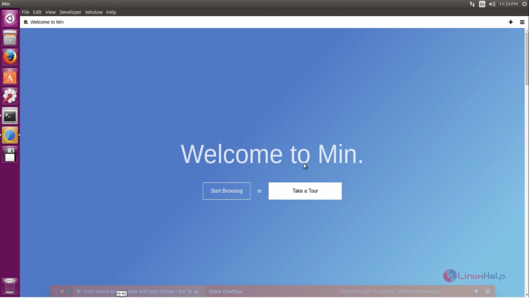Min-Browser-start