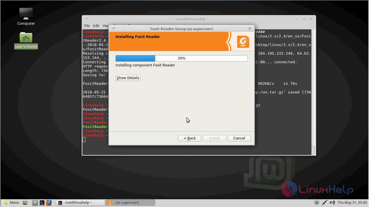 install foxit reader ubuntu terminal