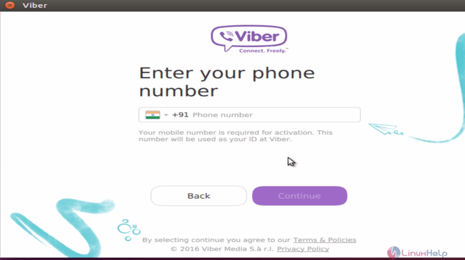 Installation-Viber-android-application-instant-messaging-and-Voice-over- IP-VoIP-Ubuntu16.4-register-mobile-number