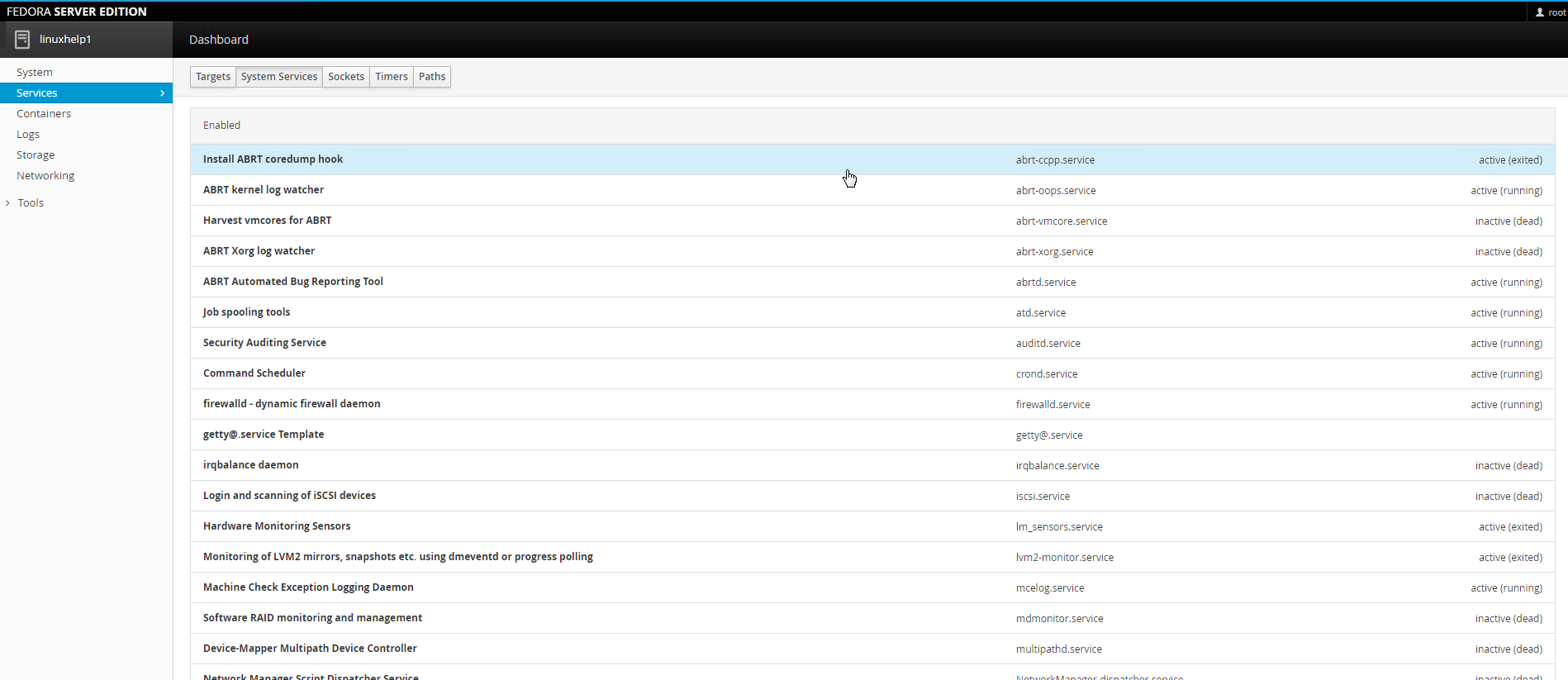 system service monitoring