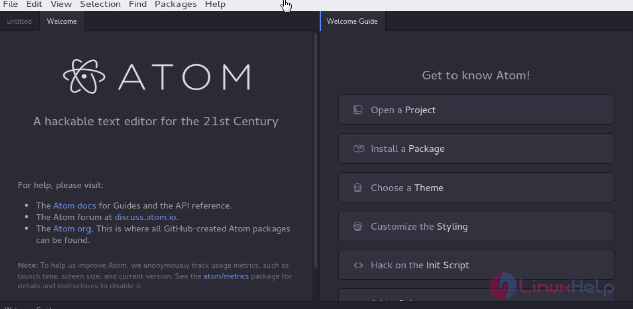 Atom-Text-Editor-installed-successfully
