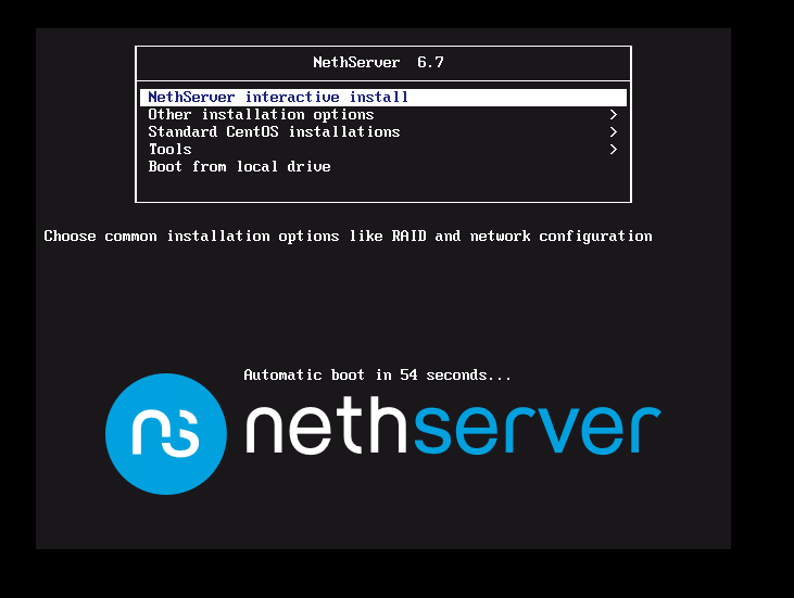 Nethserver_interactive_install