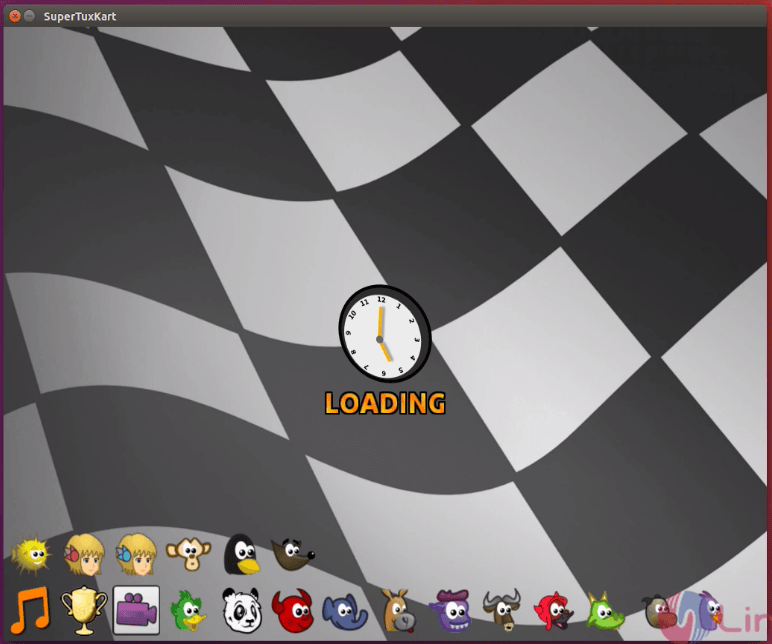 install-super-tux-kart-game-racing-game-Ubuntu 16.04-start 