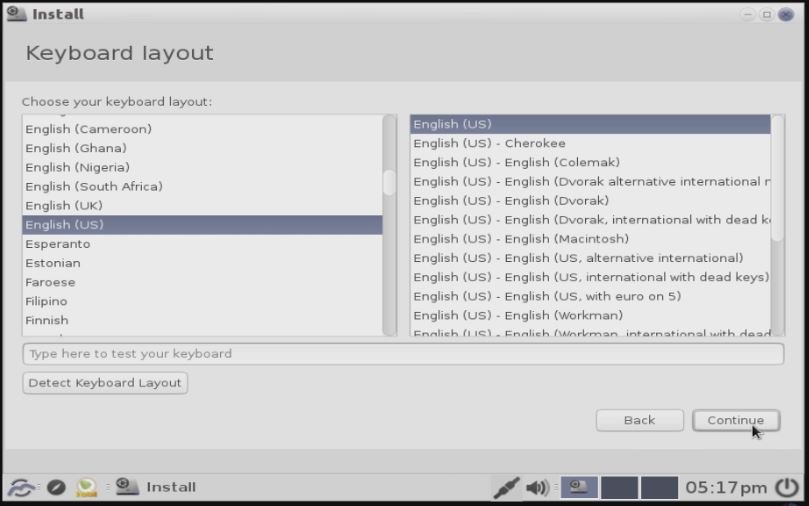 keyboard layout
