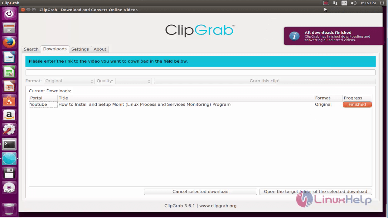 Installation-ClipGrab-download-convert-videos-from-many-videos-Linux-Downloading-completed