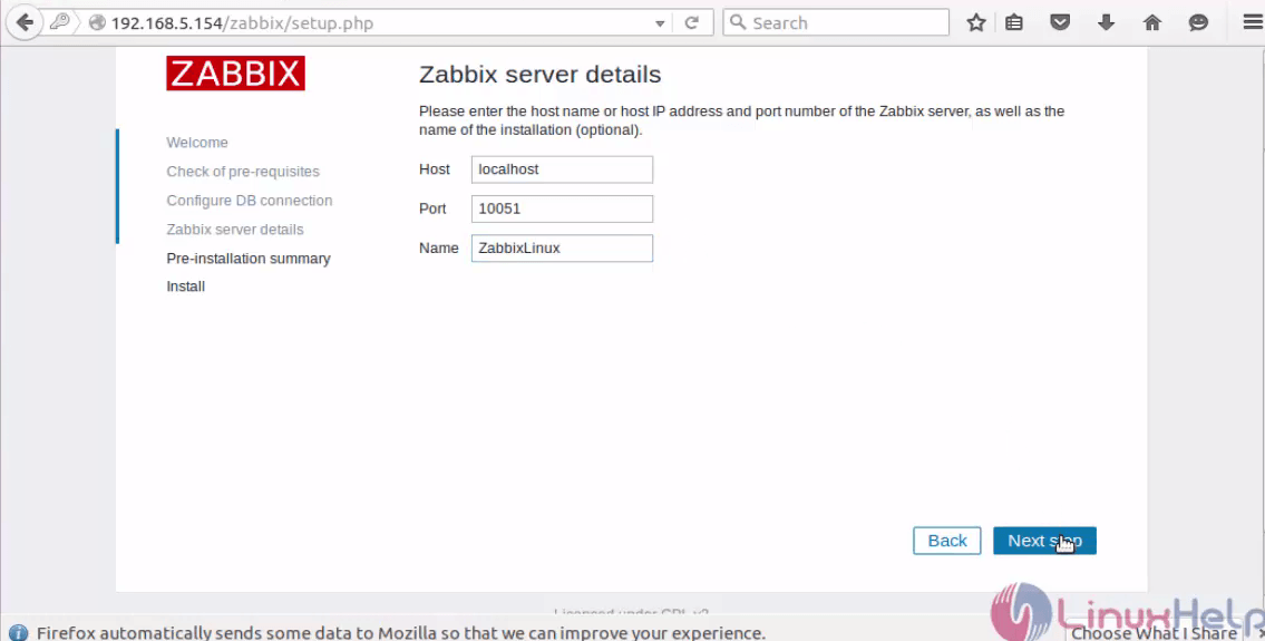 Zabbix_Server_details