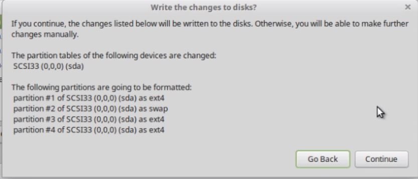 changes to disk