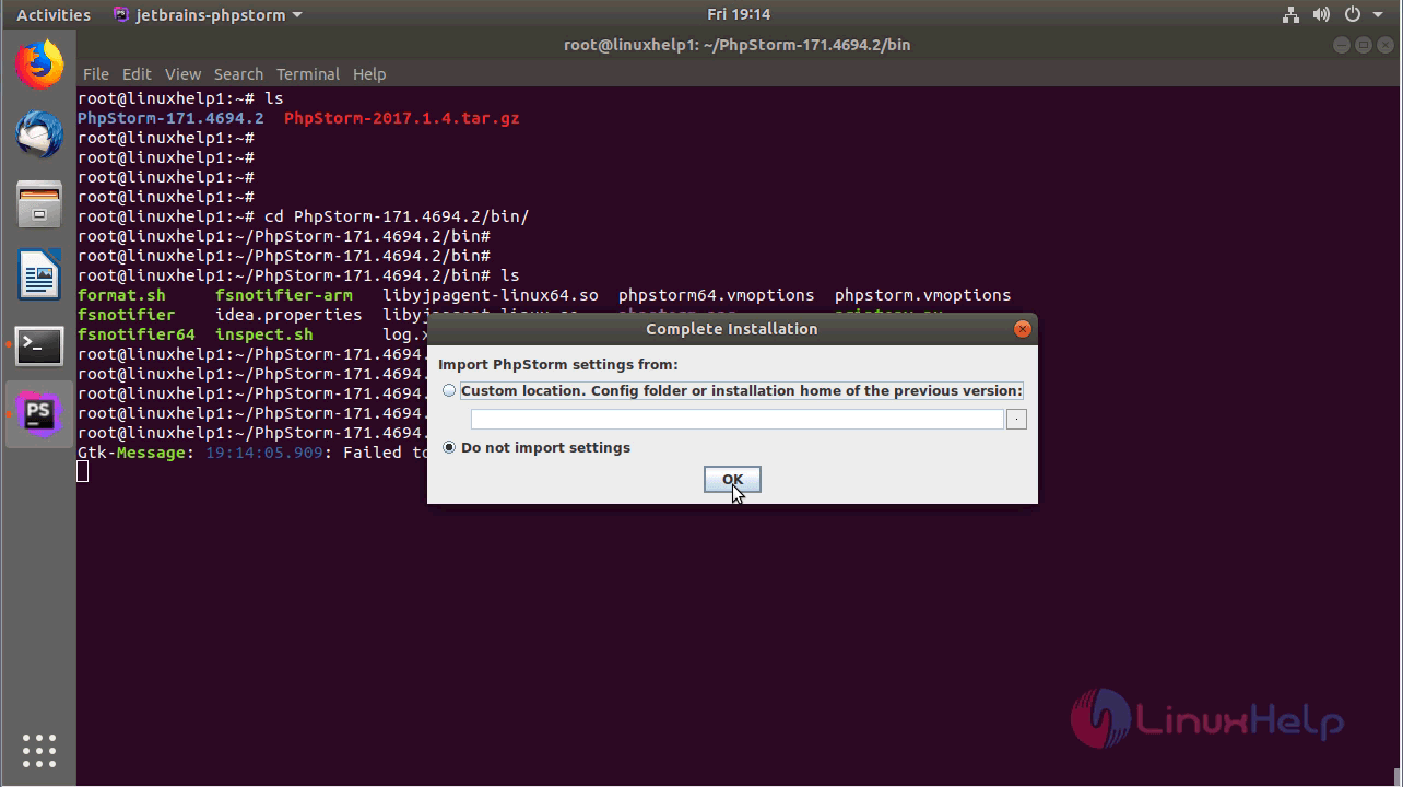 install phpstorm ubuntu command line