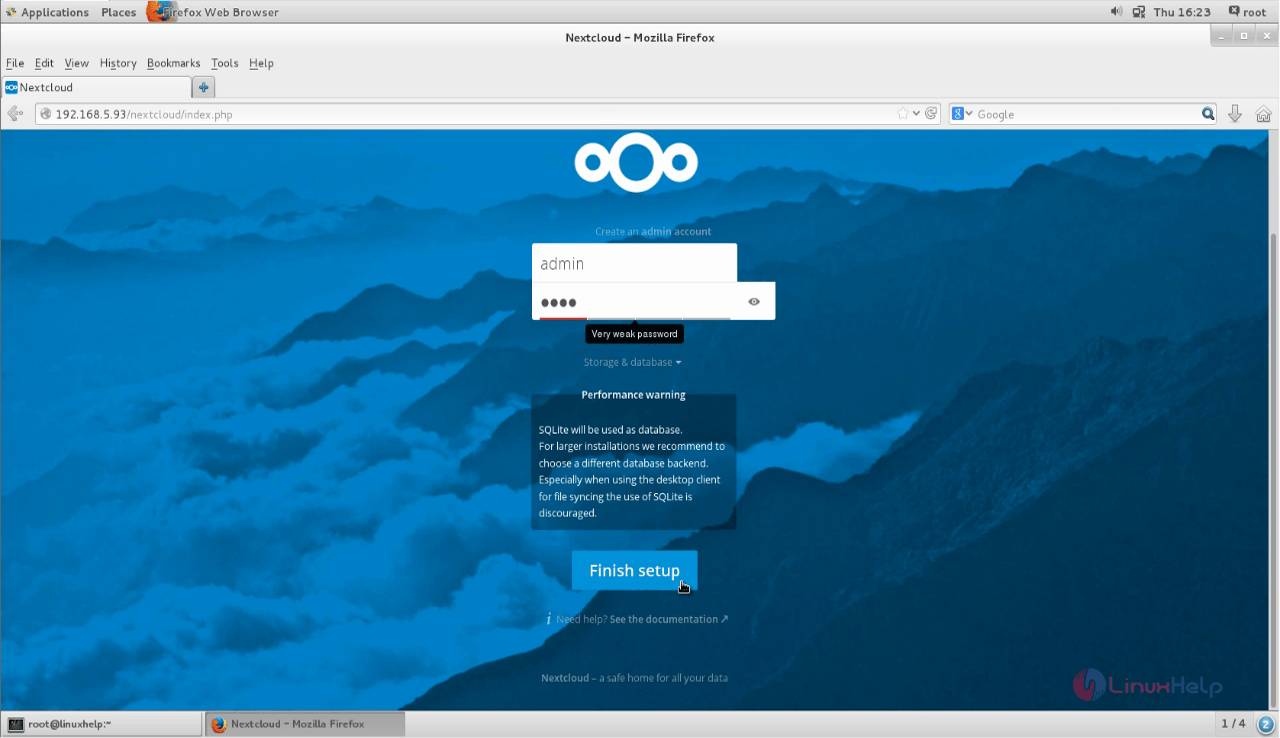 Setup-Nextcloud-file-sharing-Server-CentOS7-grant-permission-to-share-sync-files-folders-in-cloud-storage-device-centralized-storage-for-clients-Admin-account 