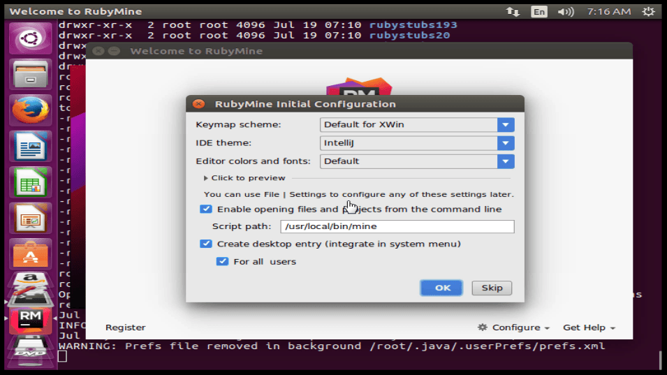 installation-RubyMine-web-framework-to-write-web-applications-using-Ruby-Ubuntu-Configuration