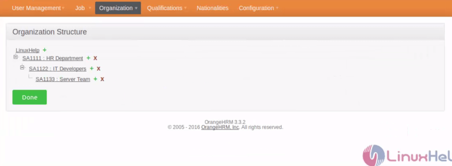 Configure-Organization-Qualifications-fields-OrangeHRM-Organization_structure_created