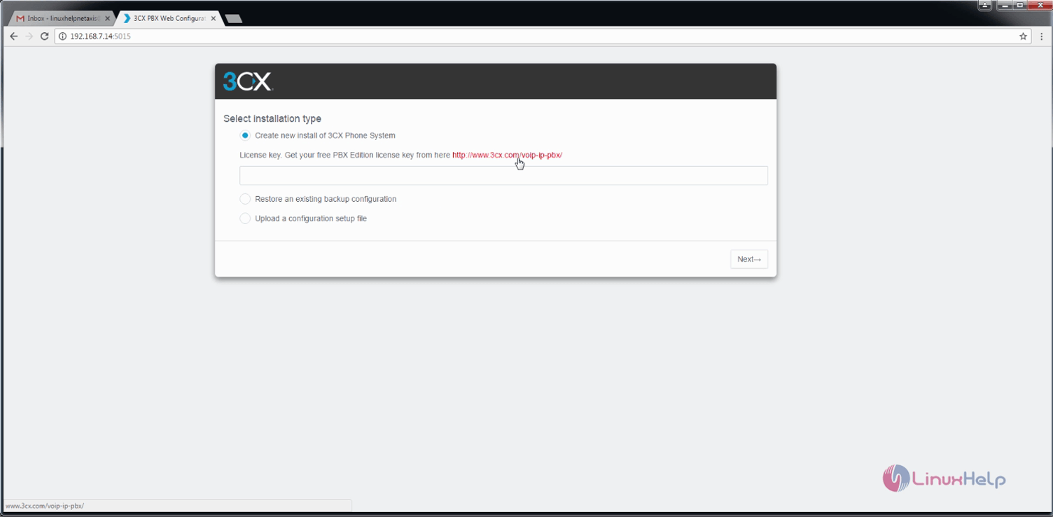 PBX license key