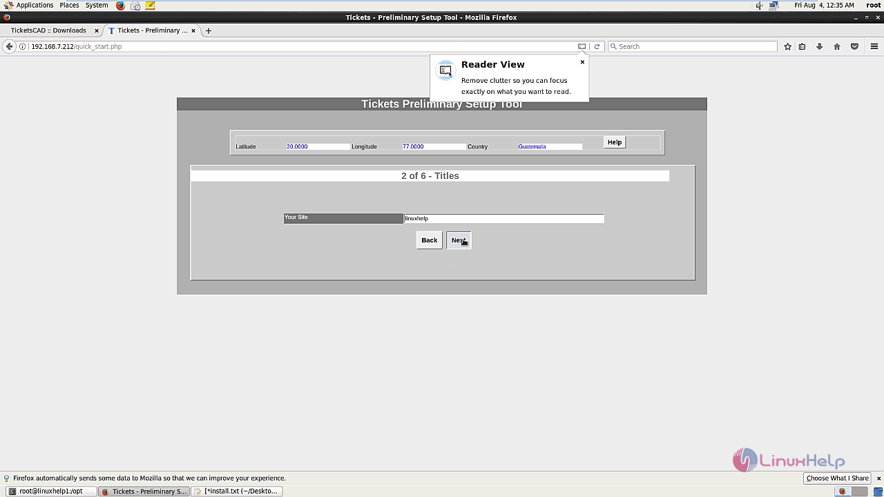 site name