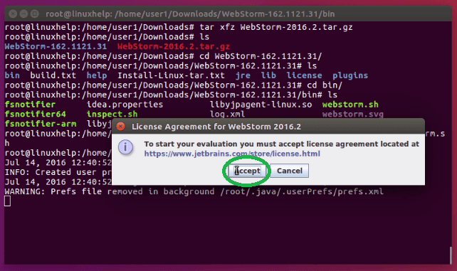 Installation-Webstorm-coding-assistance-for-JavaScript-Ubuntu16.04-evaluation