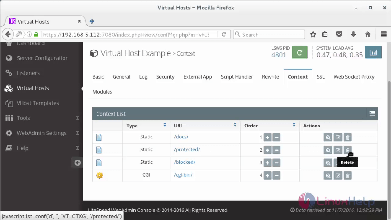 Install-WordPress-content-management-system-CMS-OpenLiteSpeed-CentOS7-Context