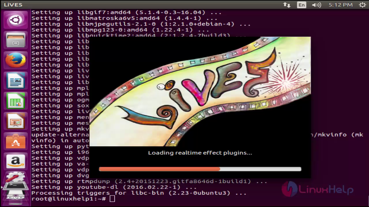 Install-LIVES2.4.8-realtime-video-performance-and-non-linear-editing-tool-Ubuntu-loading