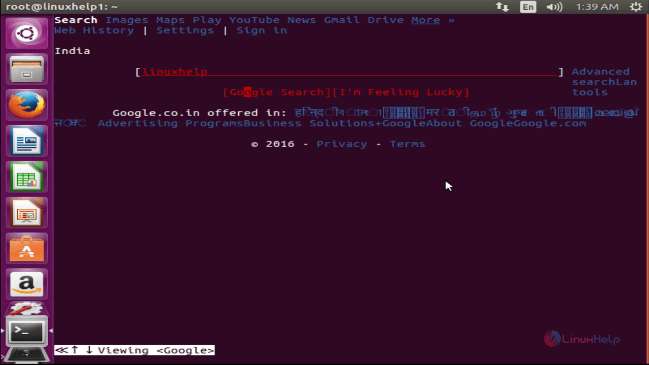 Access-google-from-Linux-Terminal-w3m-command-search 