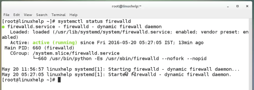 firewalld service