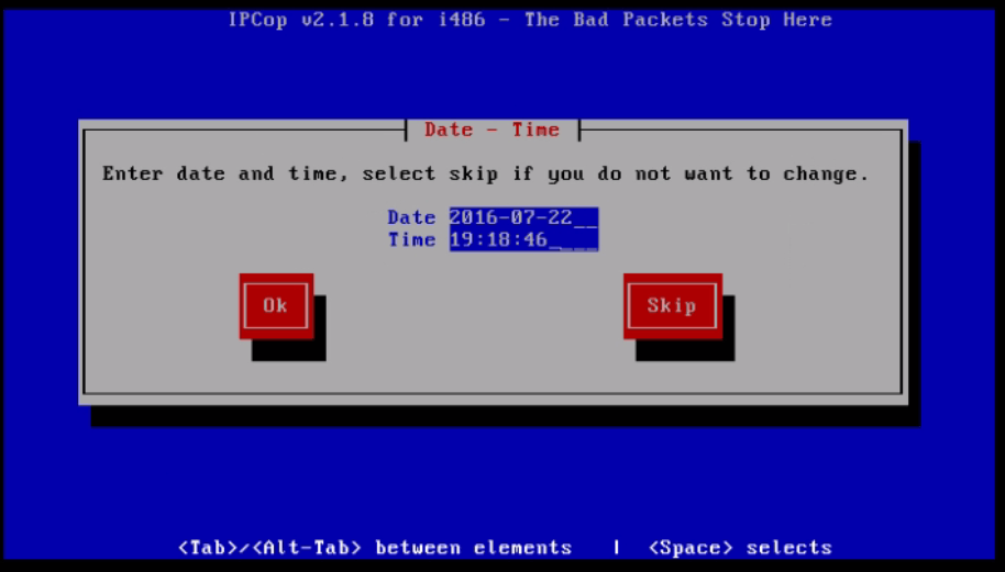 Installation-IPCop-manages-firewall-appliance-Linux-net-filter-framework-Set-date-time