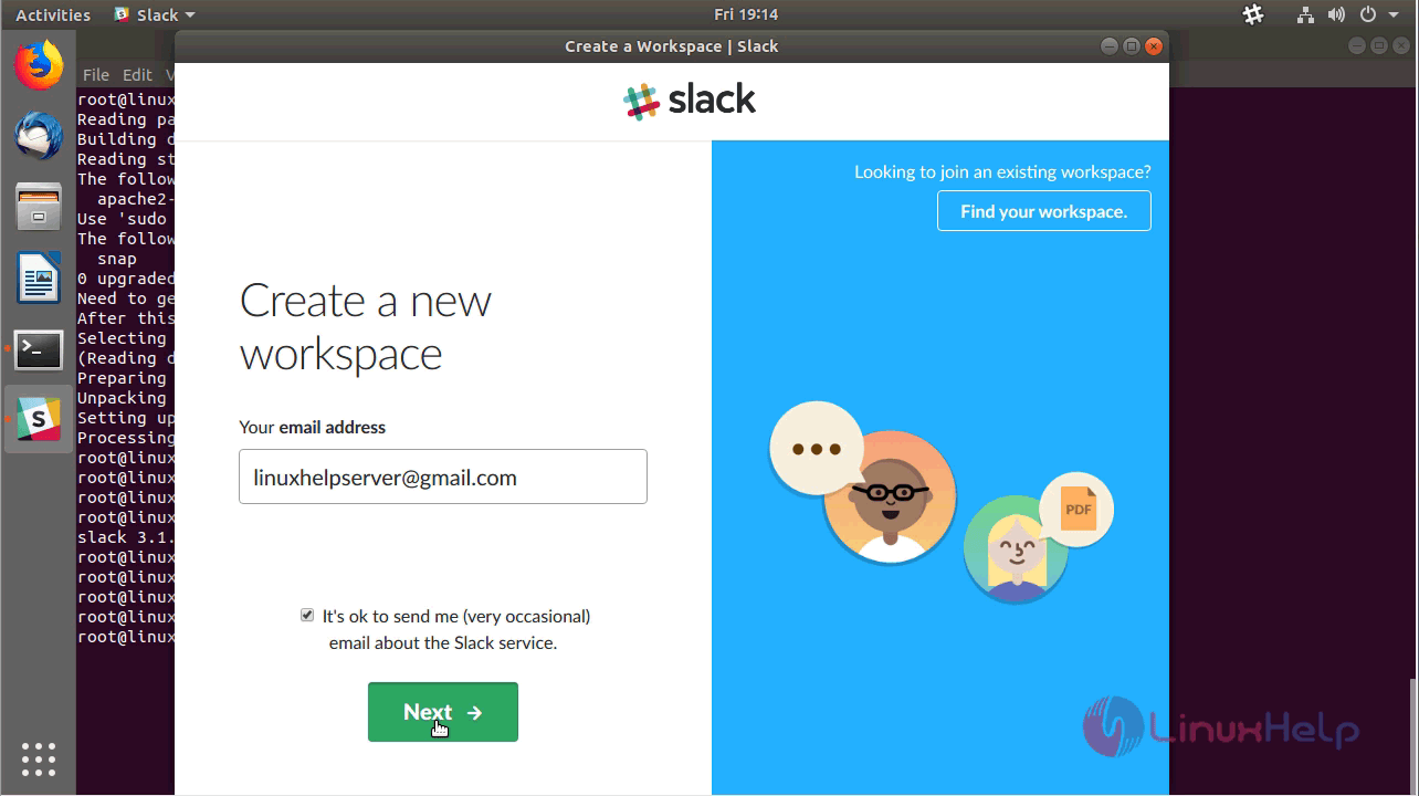 install slack for ubunt