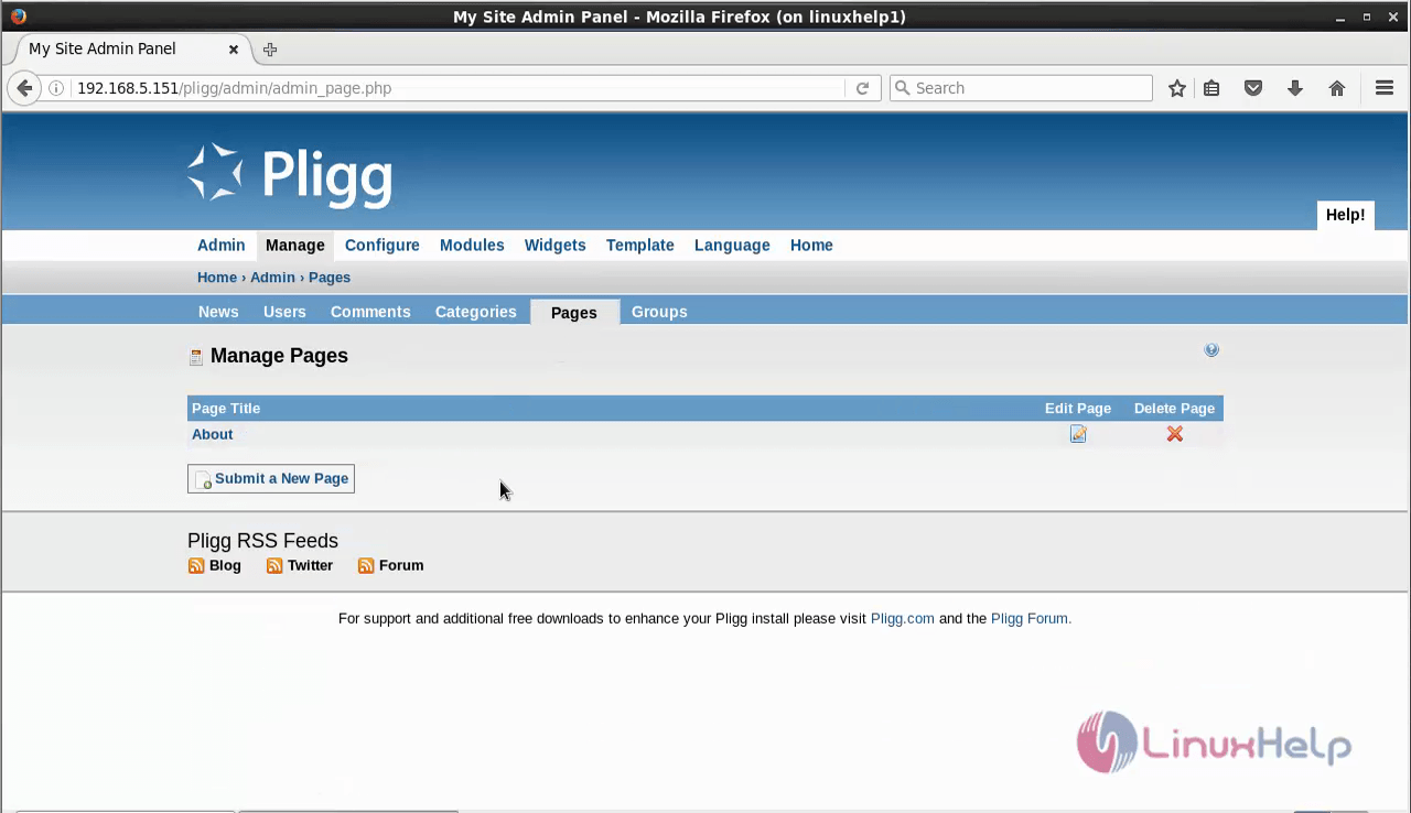 Pligg_Manage_Pages
