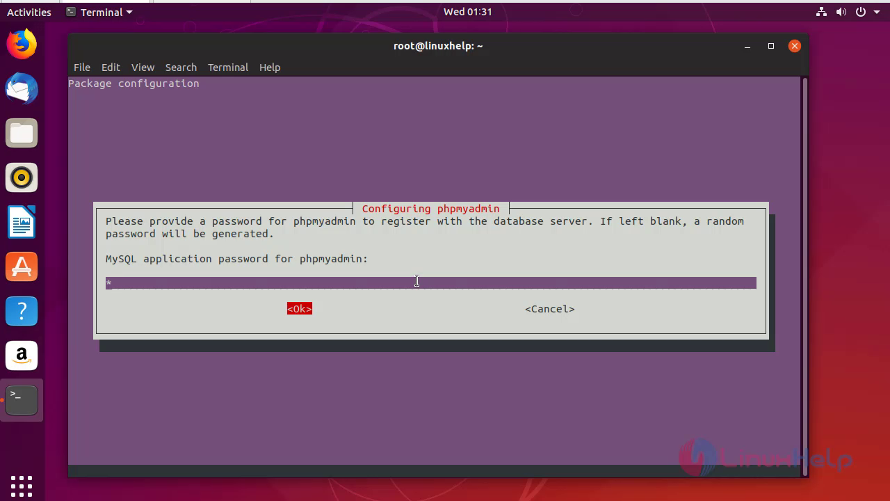 set root password phpmyadmin ubuntu